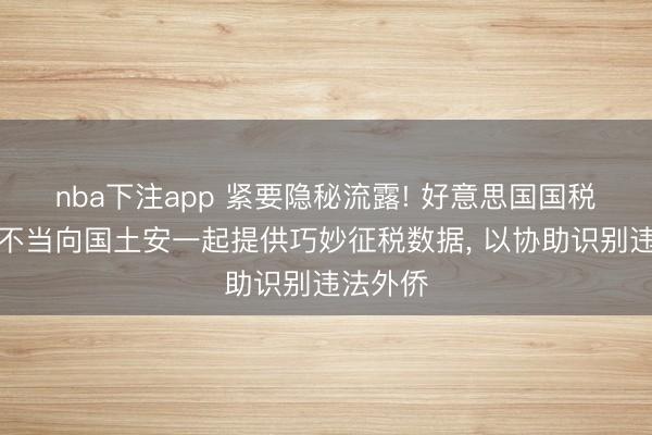 nba下注app 紧要隐秘流露! 好意思国国税局被曝不当向国土安一起提供巧妙征税数据， 以协助识别违法外侨