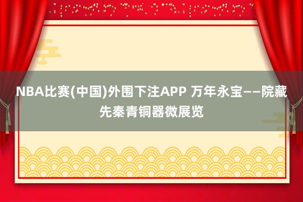 NBA比赛(中国)外围下注APP 万年永宝——院藏先秦青铜器微展览