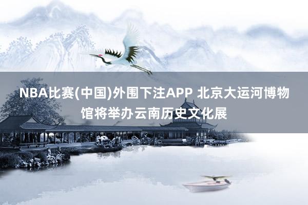 NBA比赛(中国)外围下注APP 北京大运河博物馆将举办云南历史文化展