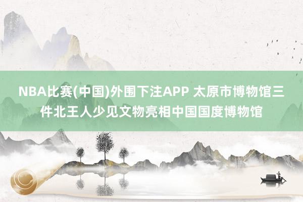 NBA比赛(中国)外围下注APP 太原市博物馆三件北王人少见文物亮相中国国度博物馆
