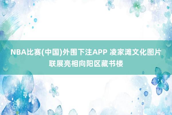 NBA比赛(中国)外围下注APP 凌家滩文化图片联展亮相向阳区藏书楼