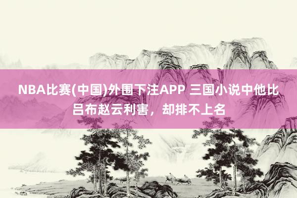 NBA比赛(中国)外围下注APP 三国小说中他比吕布赵云利害，却排不上名