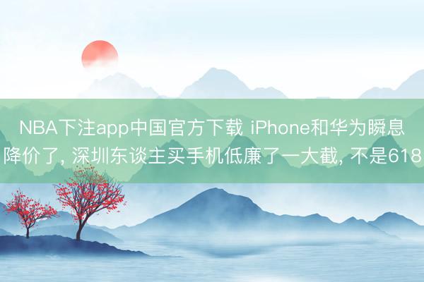 NBA下注app中国官方下载 iPhone和华为瞬息降价了， 深圳东谈主买手机低廉了一大截， 不是618