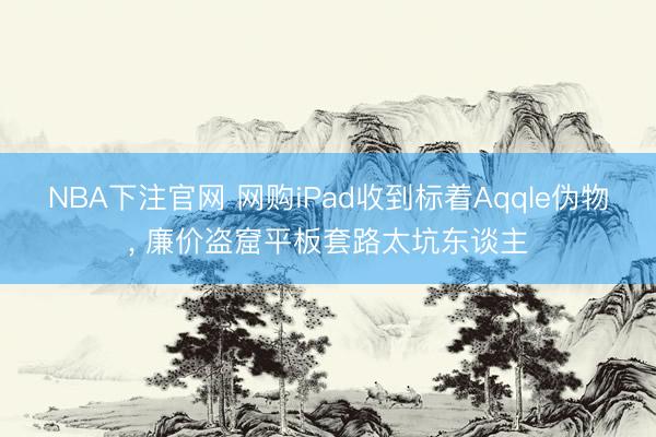 NBA下注官网 网购iPad收到标着Aqqle伪物， 廉价盗窟平板套路太坑东谈主