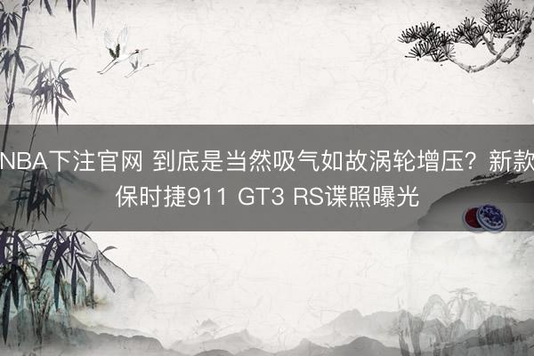 NBA下注官网 到底是当然吸气如故涡轮增压？新款保时捷911 GT3 RS谍照曝光
